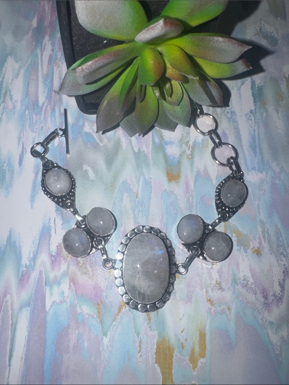 Silver Moonstone Bracelet